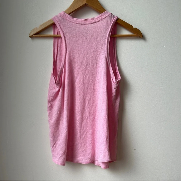 J Crew 100% linen scoop neck tank in baby  pink small - Picture 7 of 7